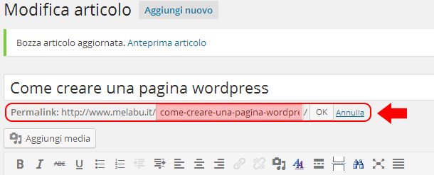 come-creare-una-pagina-wordpress-permalink