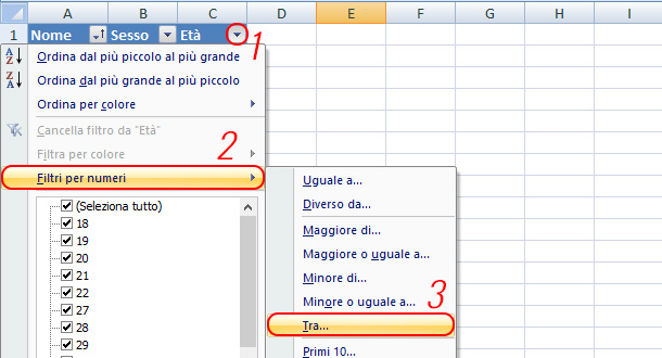 Come-aggiungere-un-filtro-in-Excel-numerico