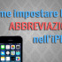 aggiungere-abbreviazioni iPhone