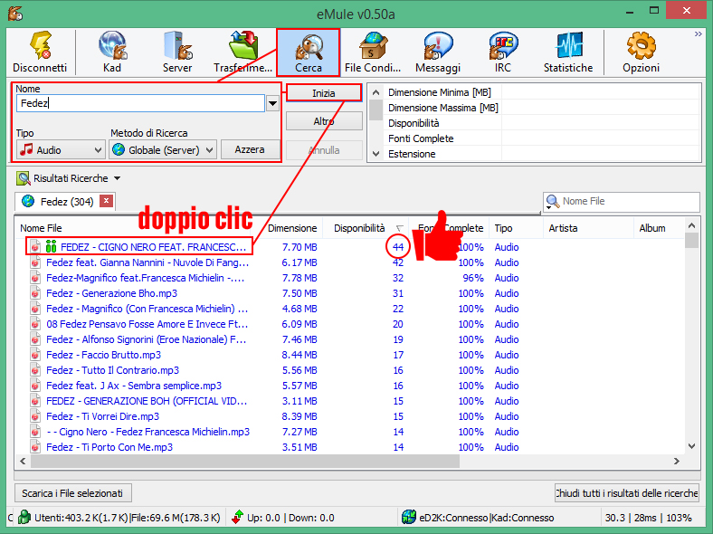 emule connesso ma non