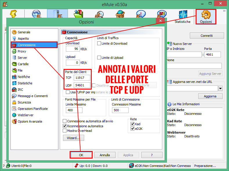 problemi con emule non